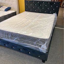 Button Tufted All Sizes Bed Frames Available King Queen Twin Full