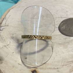 Vintage Sterling Silver Gold Wedding Band Ring