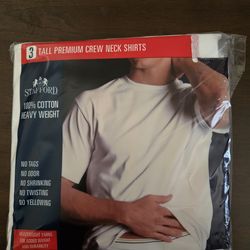 Stafford Large/Tall Premium Crew Neck Shirts