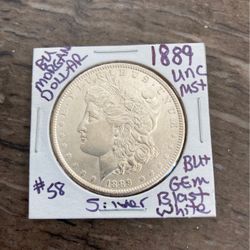1889 Morgan Silver Dollar Blast White Uncirculated 