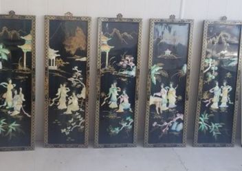 Mother Of Pearl Wall Art 8 Pieces Total 