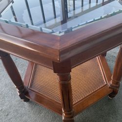 Glass Top Octagon Coffee Table 