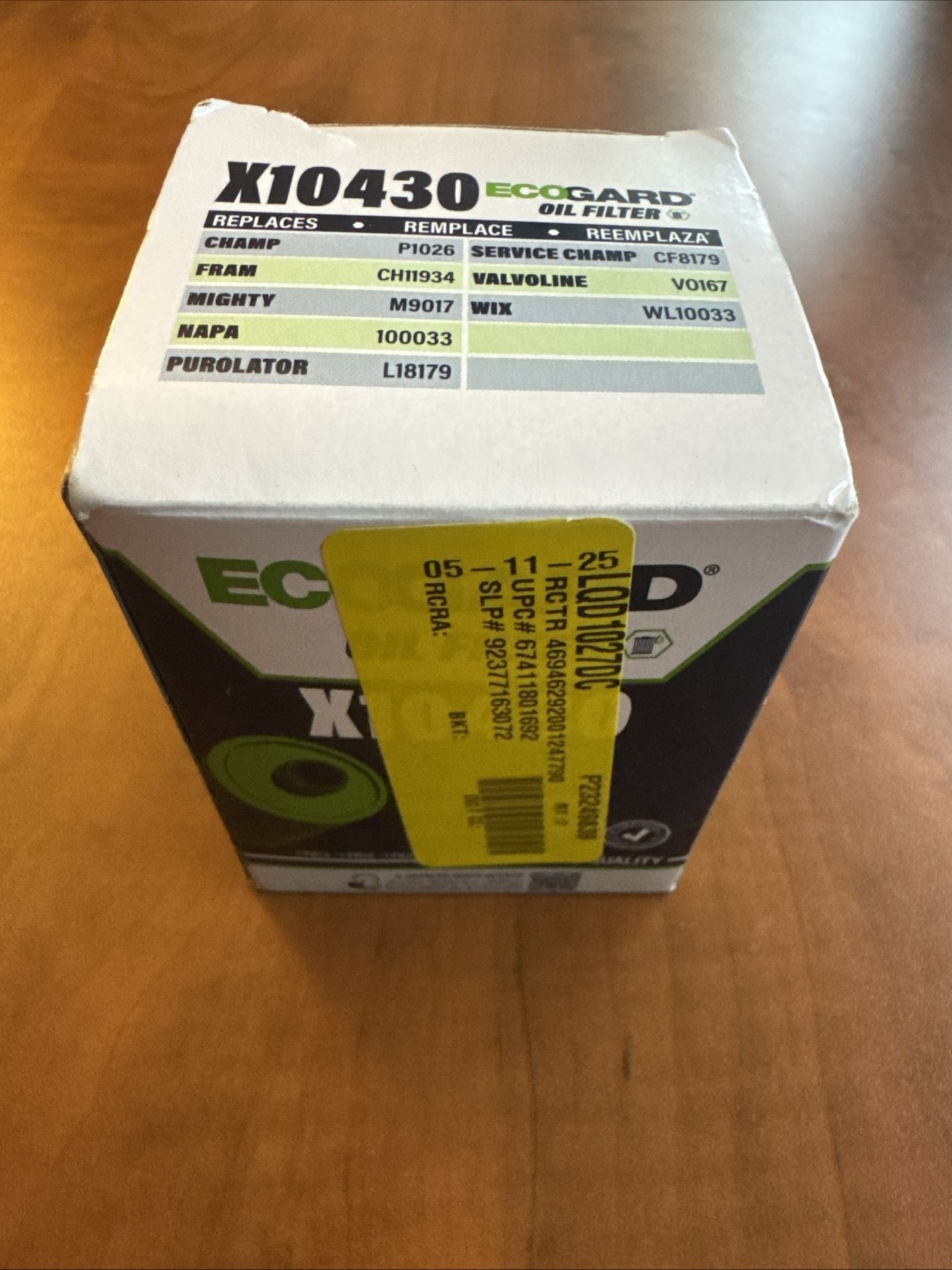 Engine Oil Filter Ecogard X10430