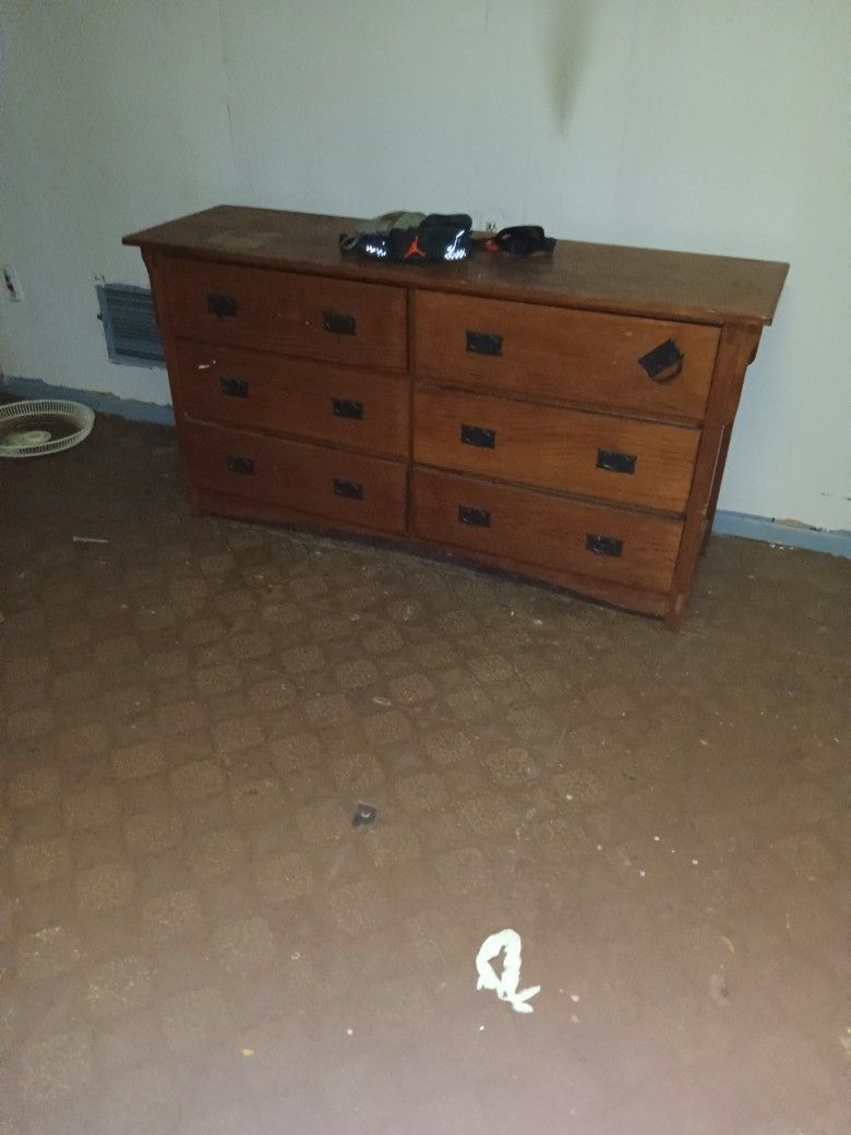 6 Drawer Old Oak Dresser