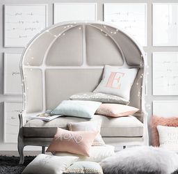Restoration Hardware VERSAILLES SETTEE - AGED WHITE and coffee table