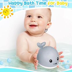 Baby Whale Bath Toy Light Up Fountain For 6-12 Months New Condition No Box
