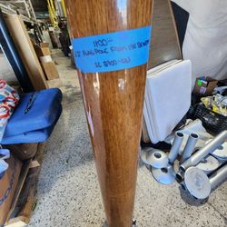 sc8900-021 Teak flagpole 6'5" with mount