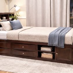 2 Heavy Duty Twin Storage Bed Frame W/ FREE Mattress