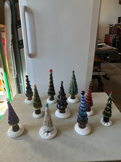Solid Glass Trees $25 Each