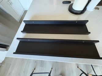 24 inch black floating shelves (2)