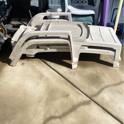 Pool Bench Chair Bed With Red Cushion Included