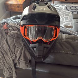 Riding Helmet And Goggles