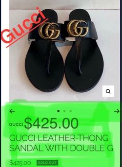 Gucci thong style sandals with double G $70 OBO