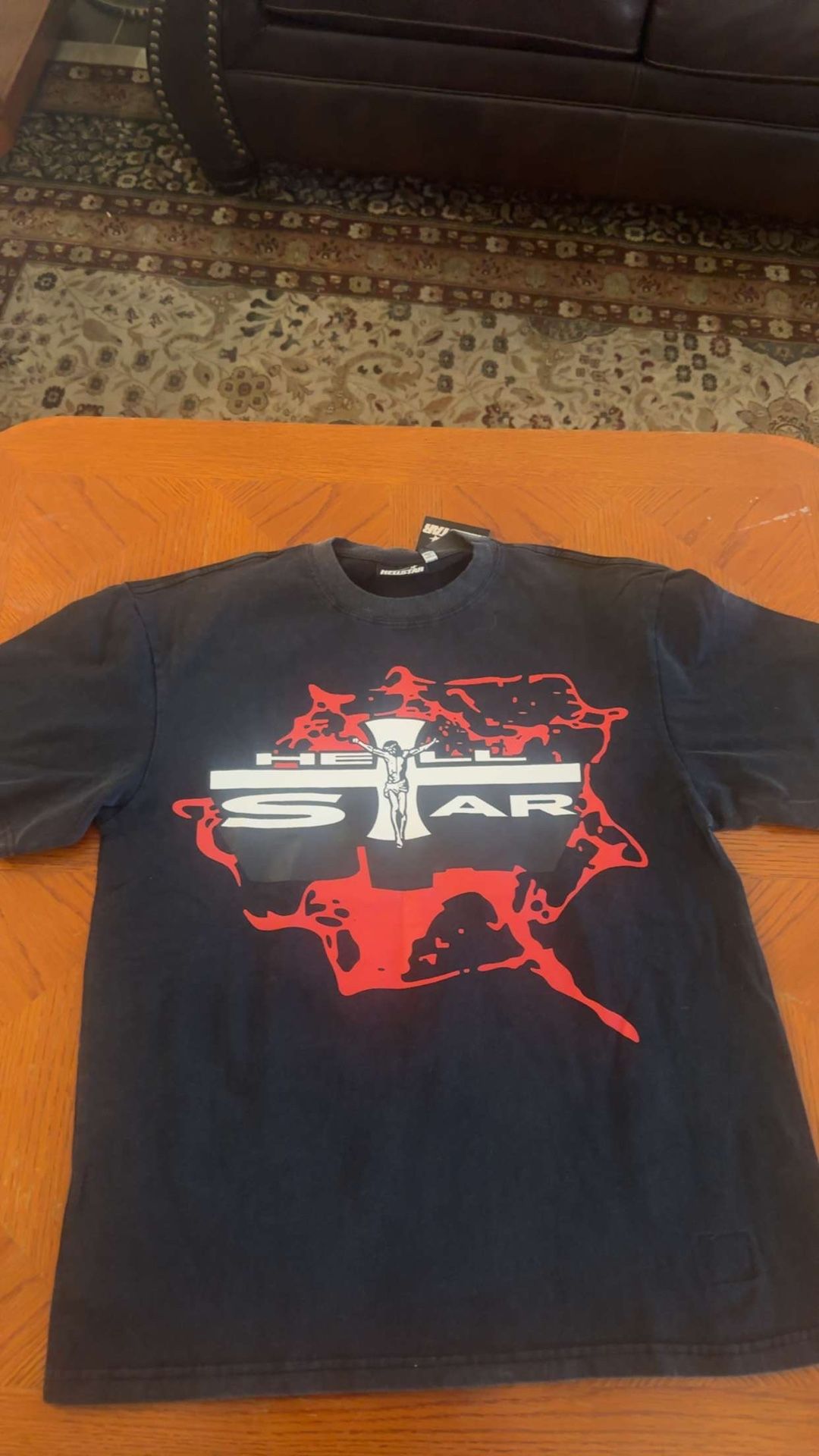 Grey And Red He’ll Star Tee Shirt