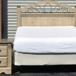 Queen Size Bed with Nightstand