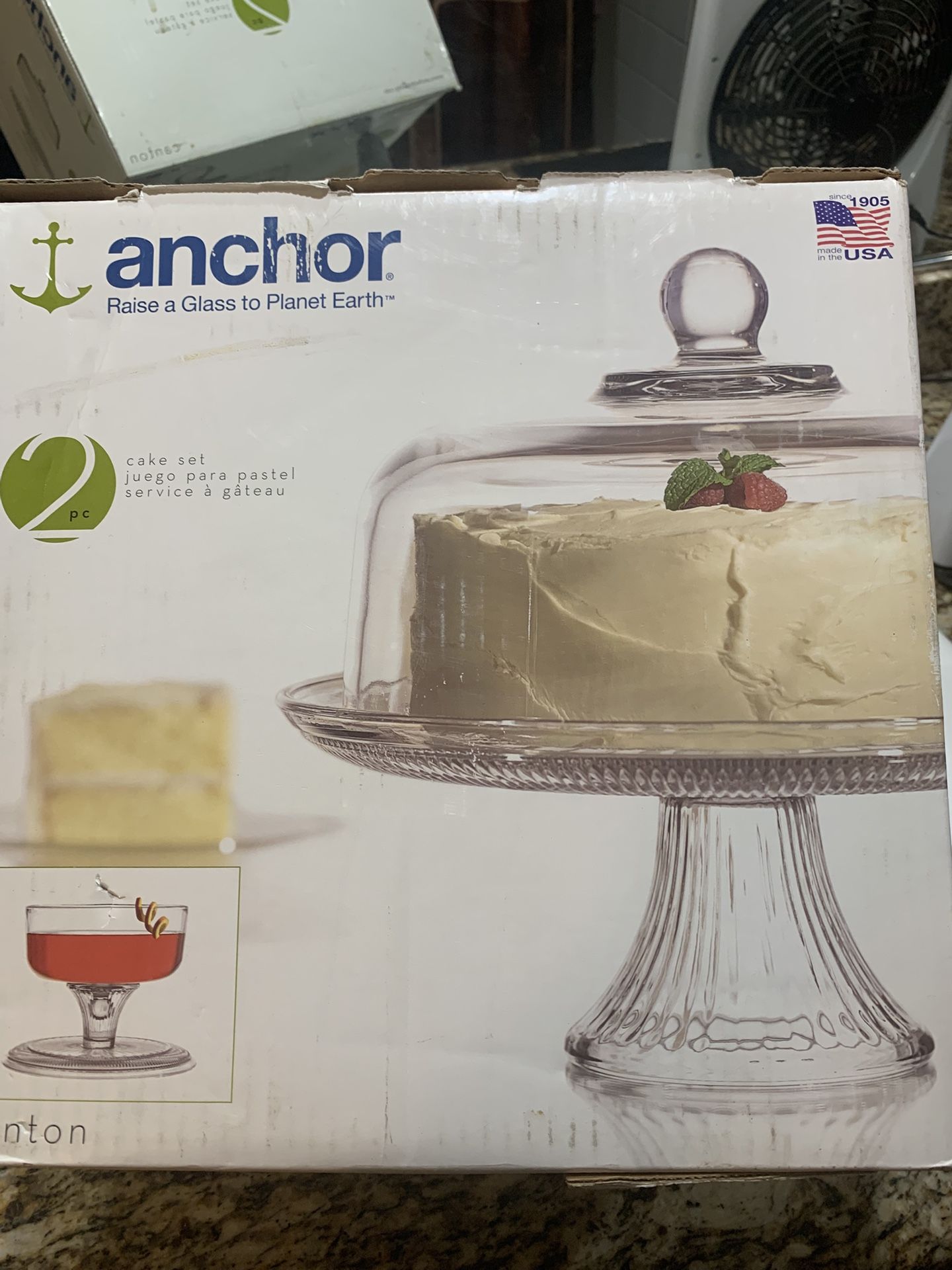 Cake Set. Glass.