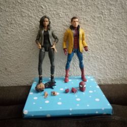 Marvel Legends Spider-Man Far From Home Spider-Man And Mary Jane Two Pack Action Figures New