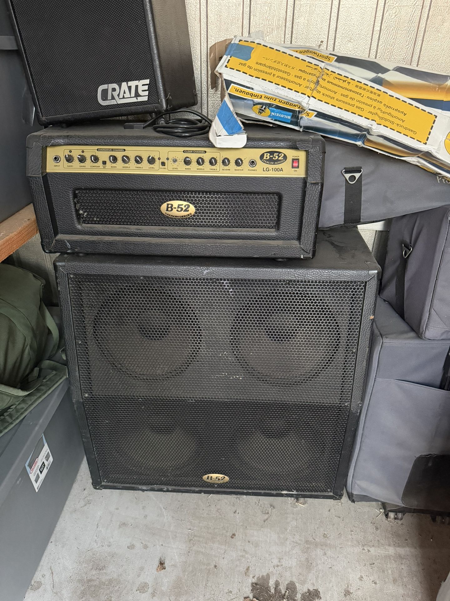 B-52 Half Stack Guitar Amp And Speaker