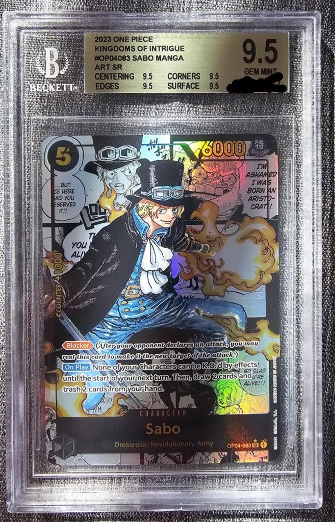 2023 ONE PIECE SABO PSA 10 MANGA ALT ART PSA 10 Sabo (Manga Alt