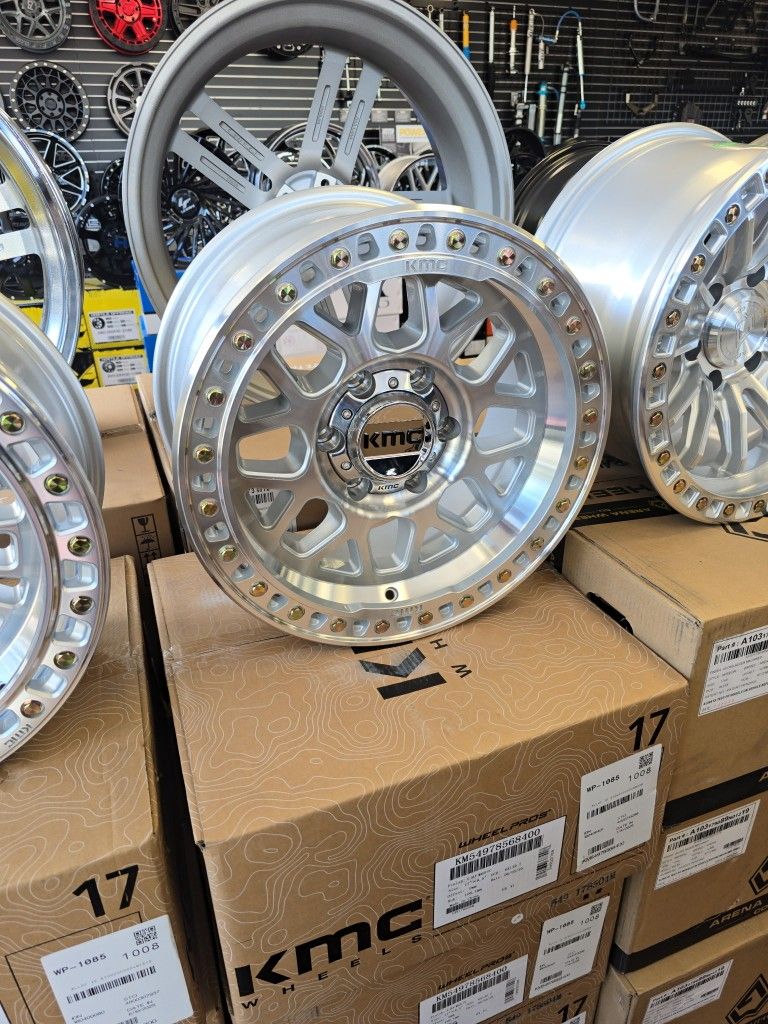 17x8.5 KMC KM554 IMS MACHINED OR DOUBLE BLK
