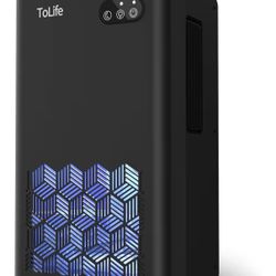 ToLife Dehumidifier for Home, 1000 sq.ft Dehumidifiers for Basement Bedroom Bathroom with 95 OZ Water Tank, Auto Shut Off 7 Colors LED Light, Blac