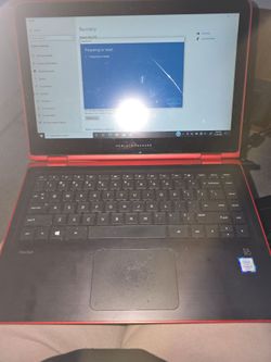 Red HP Laptop