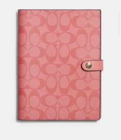 Notebook In Colorblock Signature Canvas-Pink Lemonade