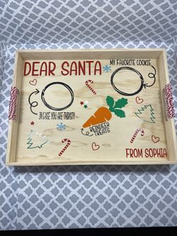 Santa's Cookie And Milk Tray