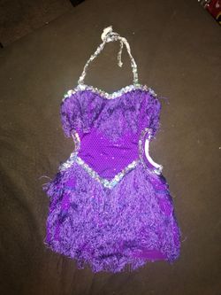 Super cute little girl dance outfits/Halloween costume algy brand. Child’s large purple