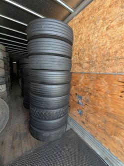 Used 295/75R22.5 semi truck & trailer tires