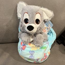 Disney Babies Scamp Plush Doll In Pouch Lady And The Tramp