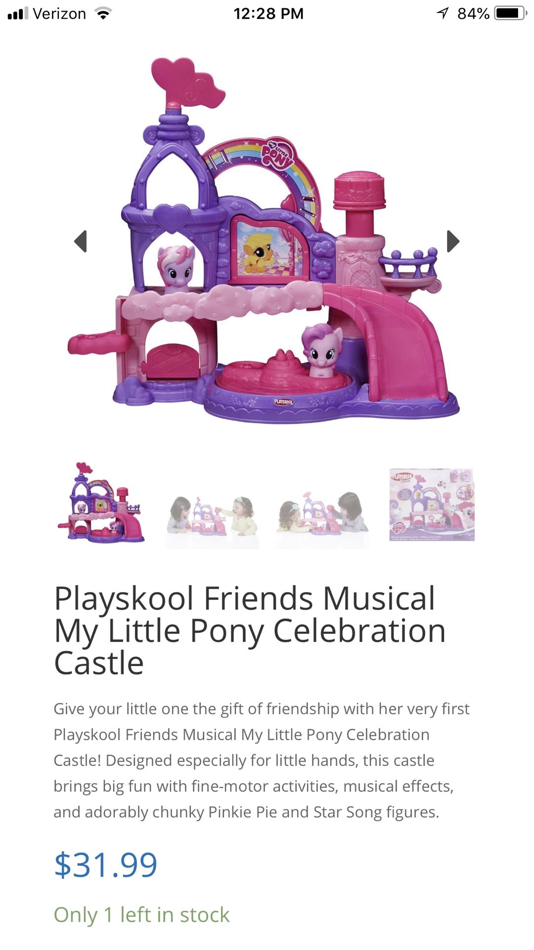 My Little Pony Playskool Friends Musical Celebration Castle - Toddler Toy With Pinkie Pie & Star Song