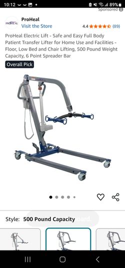 ProHeal Electric Lift - Safe and Easy Full Body Patient Transfer Lifter for Home Use and Facilities - Floor, Low Bed and Chair Lifting, 500 Pound Weig