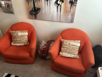Orange Living Room Chairs