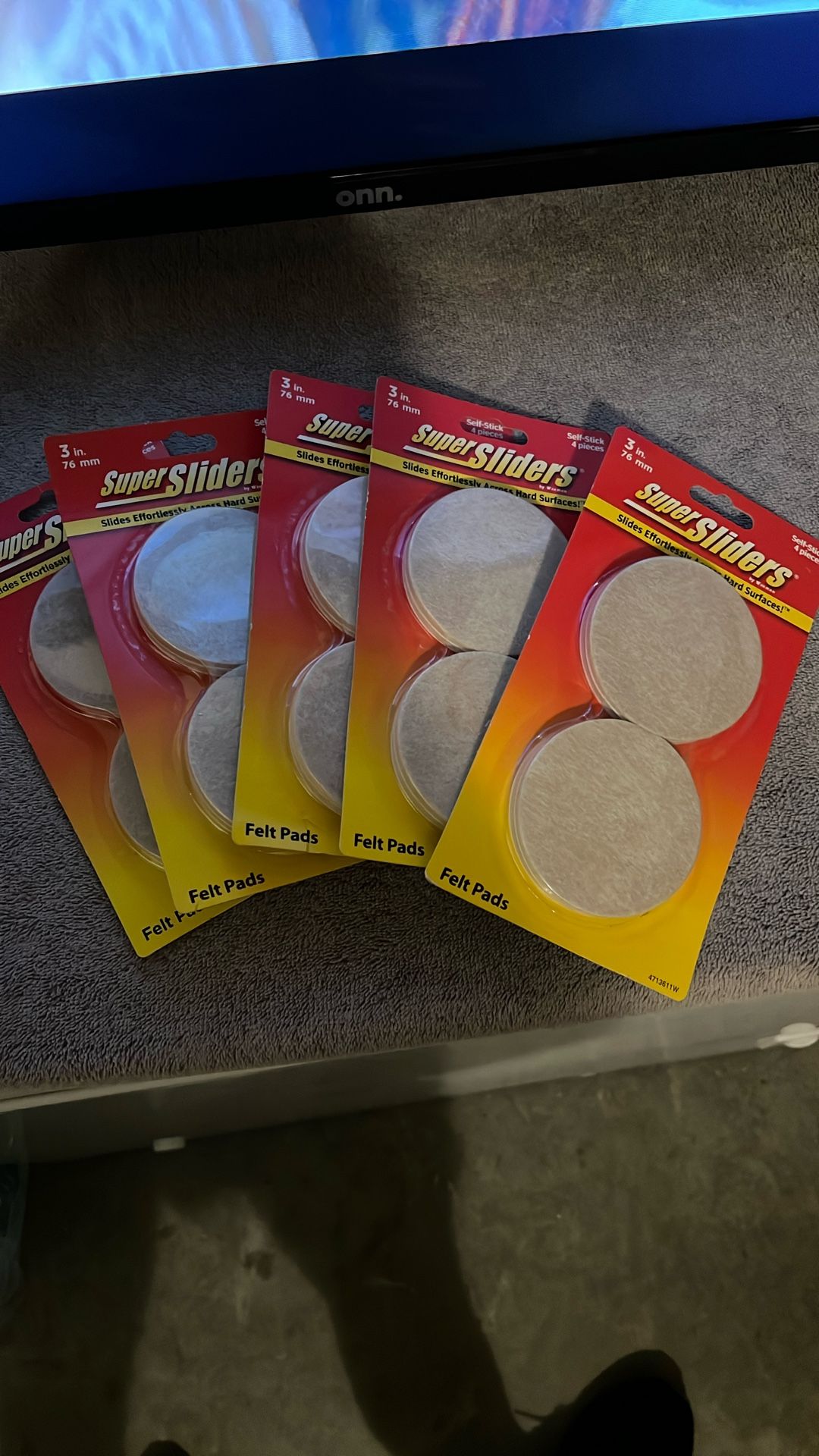 5 Packs Of Super Sliders Felt Pads