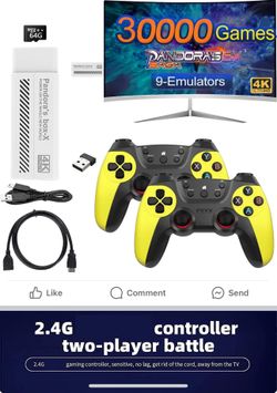 30000+ Games, Retro Game Console, Handheld Console, Plug and Play