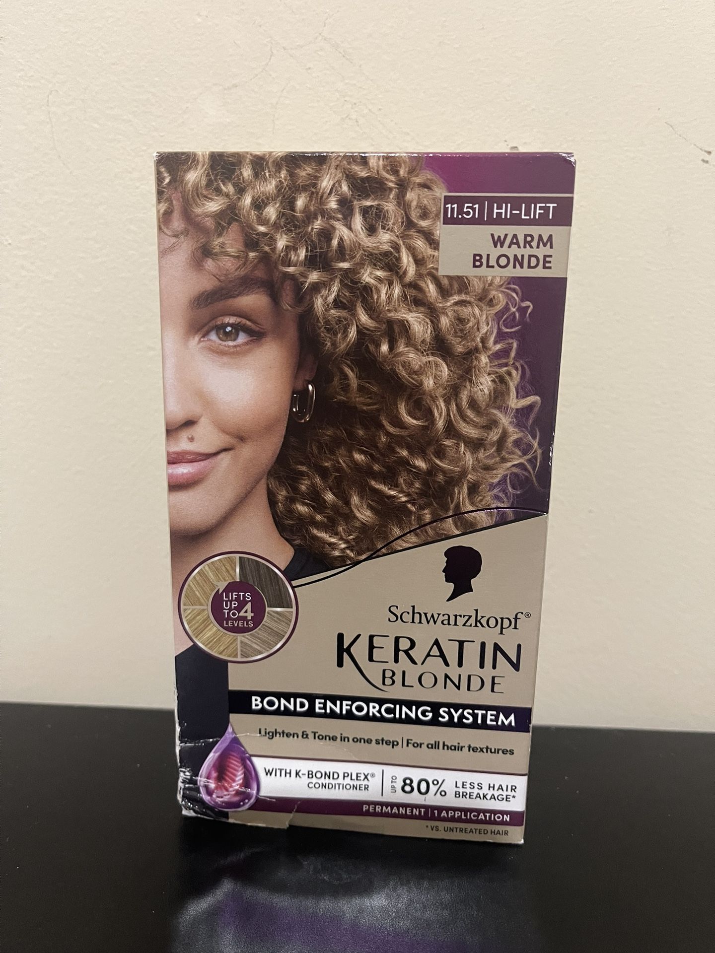 Schwarzkopf Keratin Blonde Permanent Hair Color, 11.51 Warm Blonde Hi-Lift, 1 Application