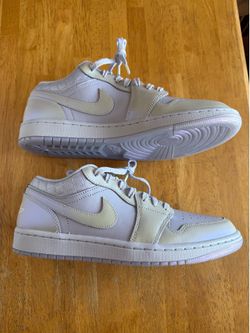 New Nike air Jordan 1 low SE ghost pearlized quilt shoes Women’s 11, Men’s 9.5