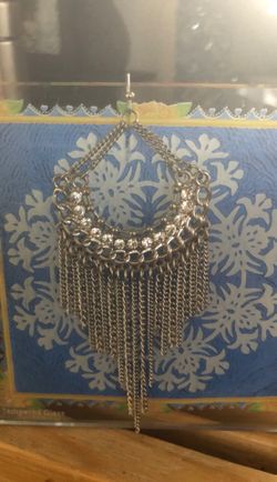 Silver chandelier earrings