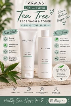 🌿 FARMASI DR. C. TUNA TEA TREE ✨  Face Wash + Face Toner