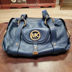 Michael Kors Blue Leather Handbag 
