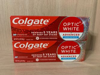 Colgate Optic White Advanced 3.2oz Sparkling White Toothpaste, Price for Both