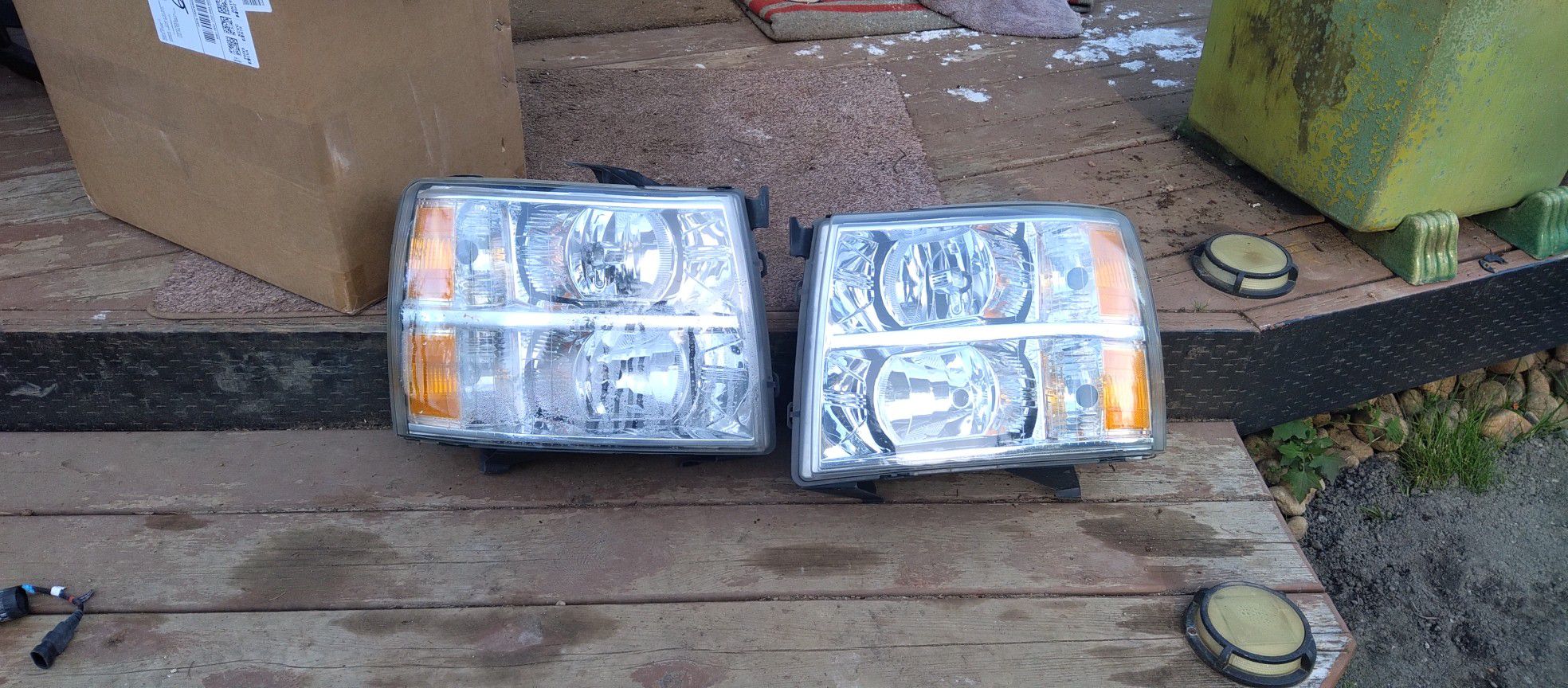 Head Lights Cover And LED high Low Lights 