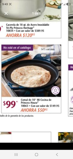 Comal de 10 princess house
