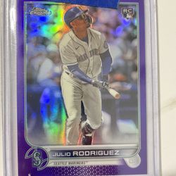Julio Rodriguez Topps Purple Chrome Rookie card
