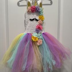 Unicorn Rainbow Tutu with Wings (Halloween Costume)