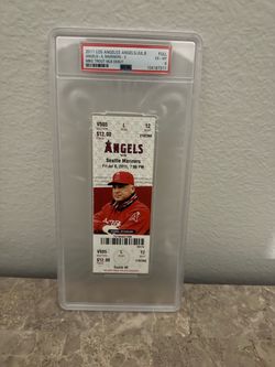 2 Mike Trout 7/8/2011 MLB Debut FULL Ticket, PSA 5 6 Graded 5 Excellent , Angels, VERY RARE!!!