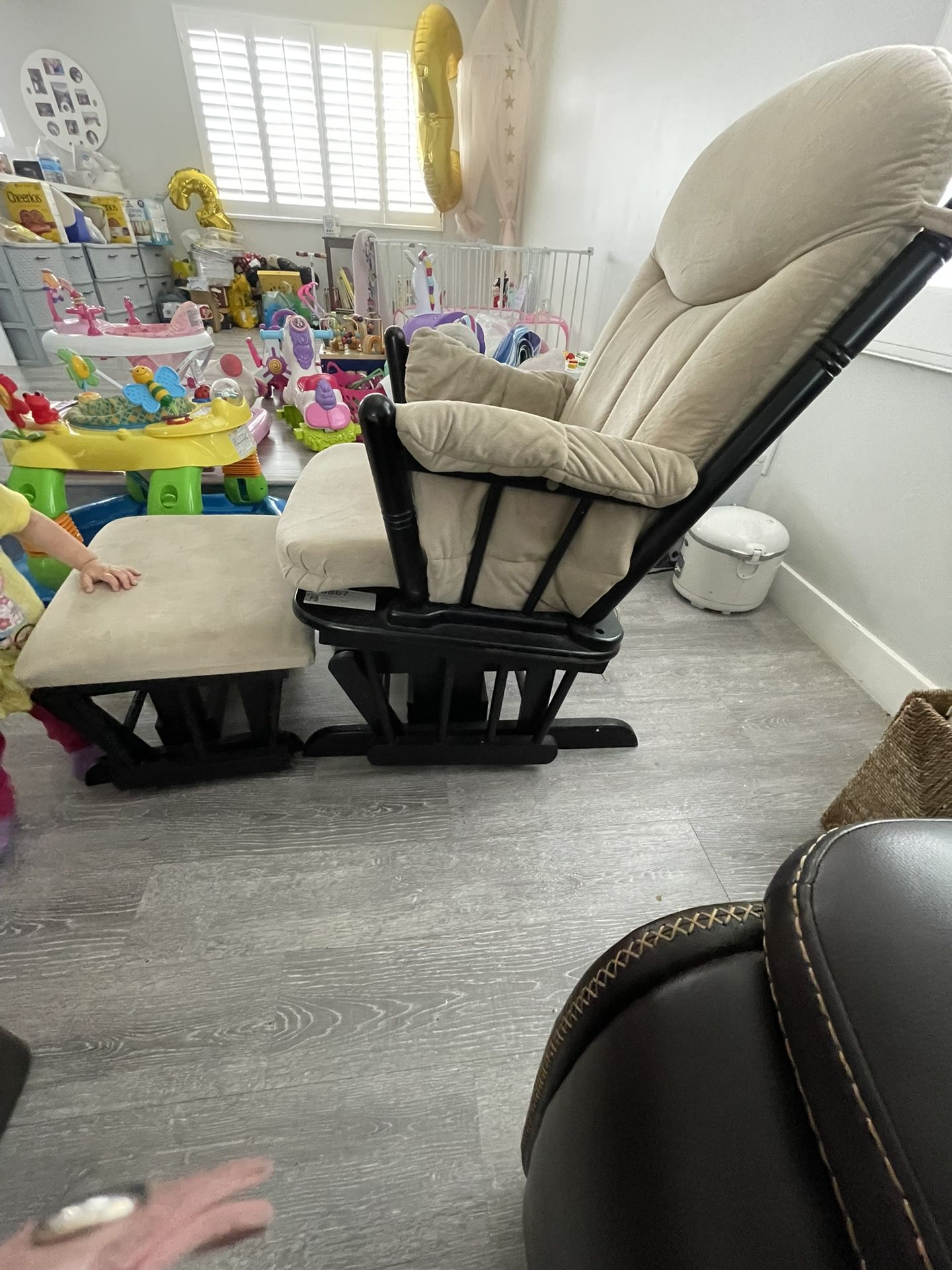 Ottoman Shermag Glider Bearings Shermag Rocking Chair Glider With