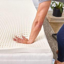 SleepOnLatex 2” Organic Latex Queen Mattress Topper W/ Luxury Cotton Cover