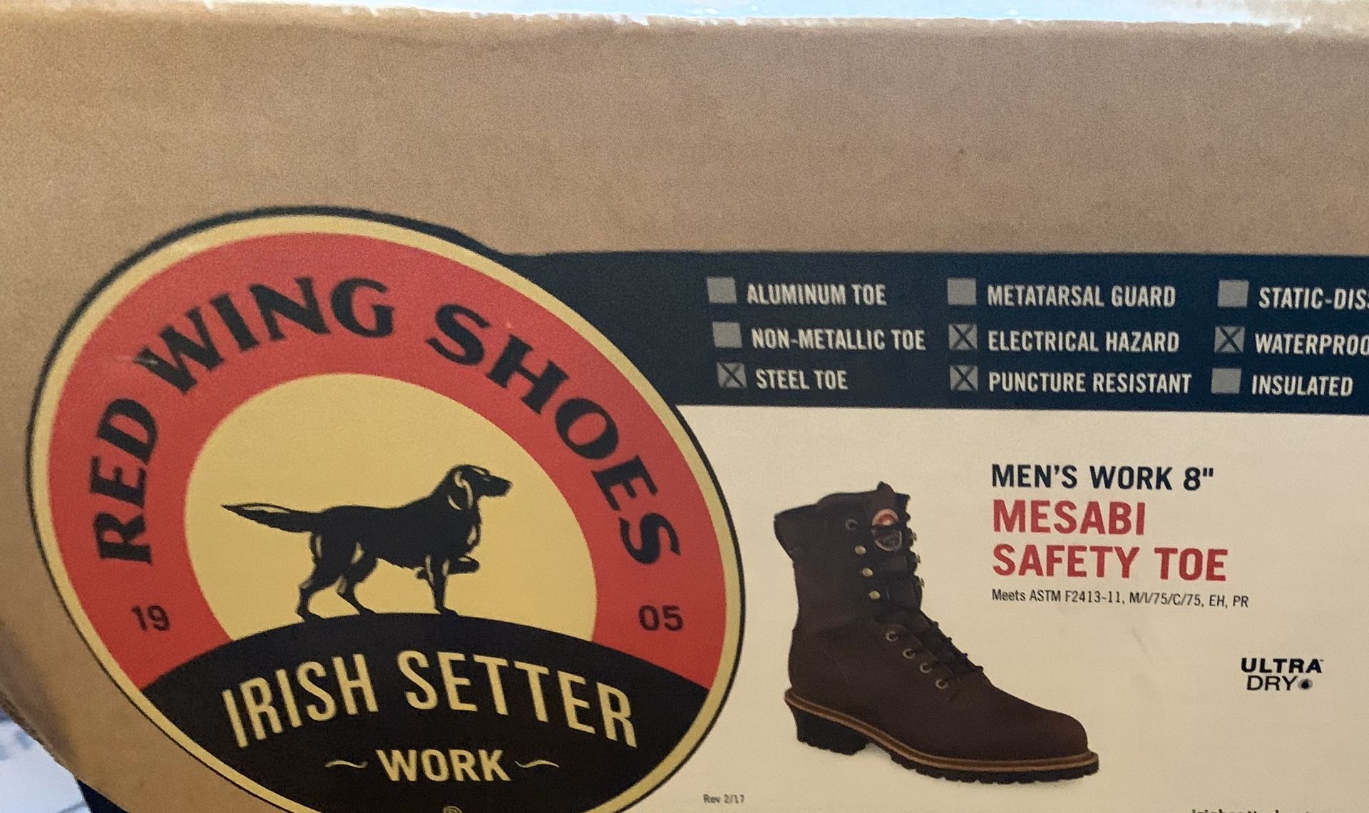 Red Wing Safety Toe Boots Men’s Size 13